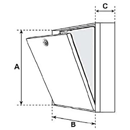 Alternative view of 20x20cm kültéri homlokzatba építhető vízállló reviziós ajtó